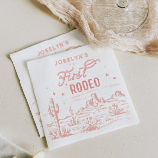 Serviette En Papier Premier Rodéo Papier rose Naples