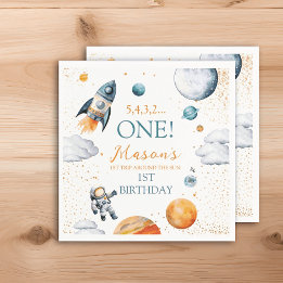 Serviette En Papier Premier Space Adventure Boy Anniversaire Napkins