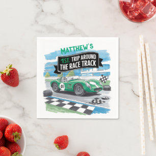 Serviette En Papier Premier voyage autour de la piste de course Annive