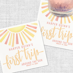 Serviette En Papier Premier Voyage Autour Du Soleil 1Er Anniversaire