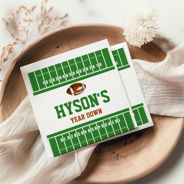 Serviette En Papier Première année | Football 1er anniversaire (Créateur téléchargé)