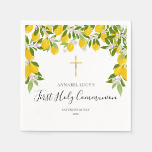 Serviette En Papier Première Communion Citrons de verdure