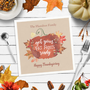 Serviette En Papier Préparez Vos Gros Pantalons À Thanksgiving
