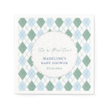 Preppy Blue and Green Golf Thème Bébé Garçon Douch