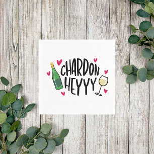 Serviette En Papier Preppy Chardonnay Funny