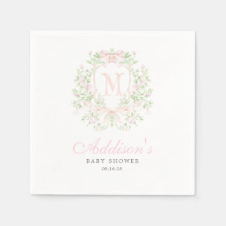 Serviette En Papier Preppy Crest Baby Shower Invitation