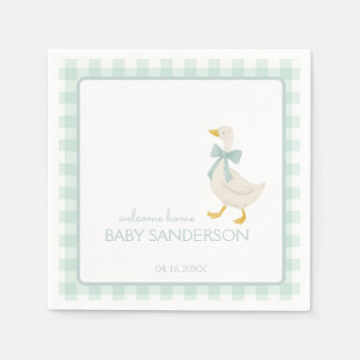 Serviette En Papier Preppy Goose Baby Shower Napkins