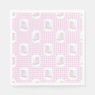 Serviette En Papier Preppy Rodeo First Birthday Cowgirl Boots