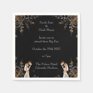Serviette En Papier Présentation du Mariage d'invitation que vous pouv