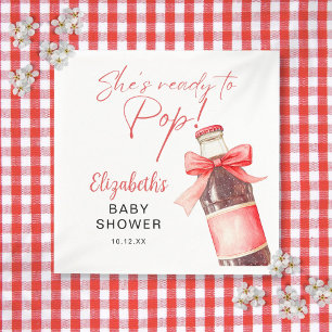 Serviette En Papier Prêt à faire éclater une bouteille de soda au nœud
