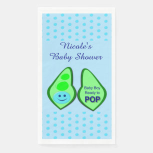 Serviette En Papier Prêt à faire Pop Baby Boy Blue Pea Baby shower Per