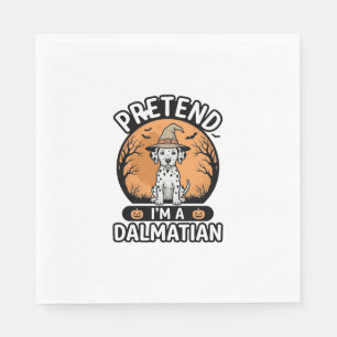 Serviette En Papier Prétendez que je suis un design de chien dalmatien