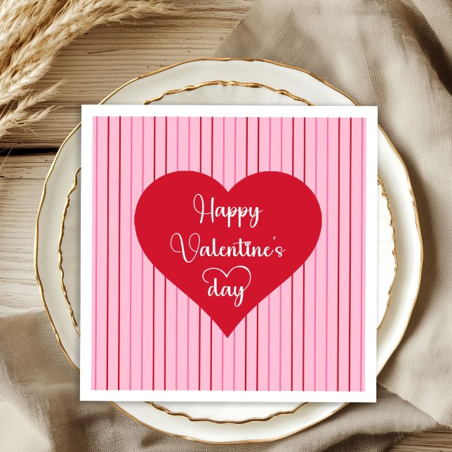 Serviette En Papier Pretty Pink Hearts Valentine Decor Napkins (Pretty Pink Hearts Valentine Decor Napkins)