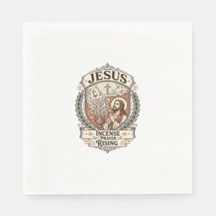 Serviette En Papier Prière d'encens de Jésus montant Prière d'encens d