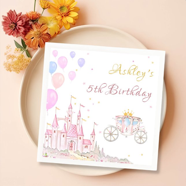 Serviette En Papier Princess Castle Anniversaire (Créateur téléchargé)