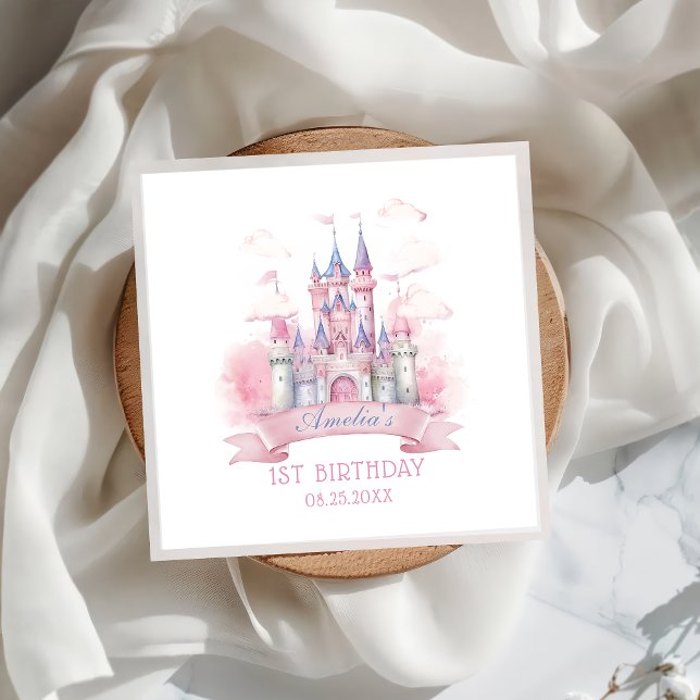 Serviette En Papier Princess Castle Anniversaire Papier de fête Napkin (Créateur téléchargé)