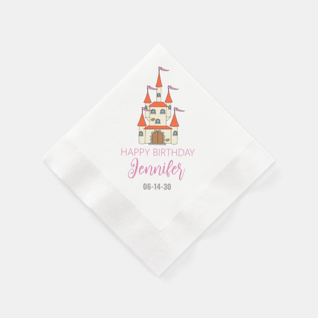 Serviette En Papier Princess Castle Theme Anniversaire serviettes (Coin)
