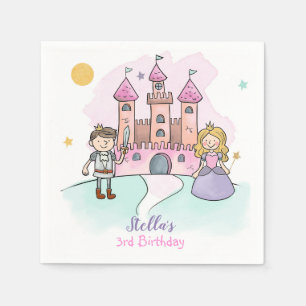 Serviette En Papier Princess Napkins Fairytale Party Fille Anniversair