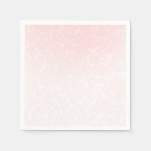 Serviette En Papier Princess Pink Damask Storybook Mariage élégant