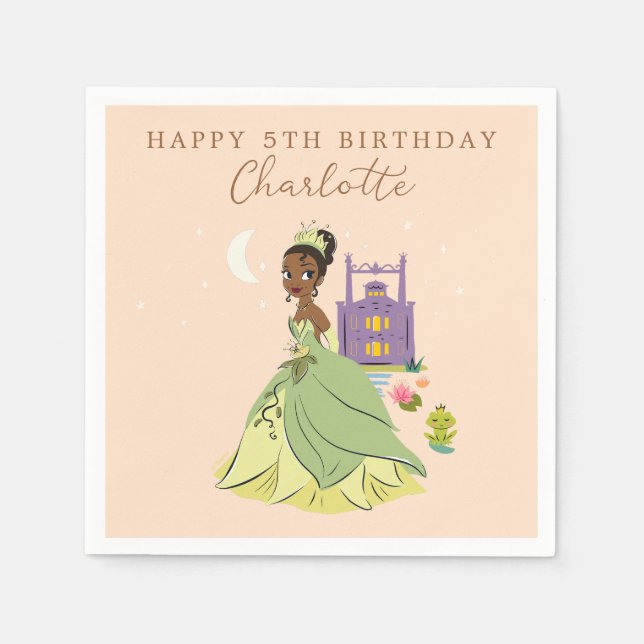 Serviette En Papier Princess Tiana l Girls Anniversaire (Devant)