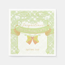 Princesse Art Nouveau Vert Anniversaire