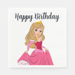 Serviette En Papier Princesse Aurora Plutôt en rose