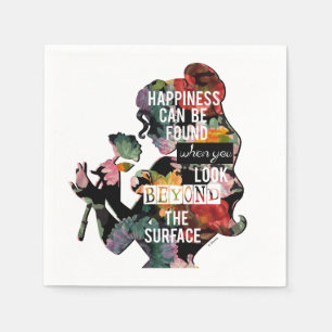 Serviette En Papier Princesse   Belle Silhouette Florale