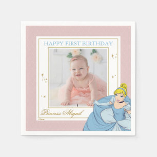 Serviette En Papier Princesse Cendrillon Aquarelle Anniversaire