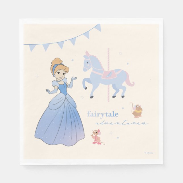 Serviette En Papier Princesse Cendrillon | Fairytale Adventures (Devant)