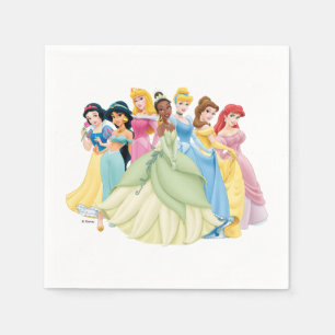 Serviette En Papier Princesse Disney   Aurora, Tiana, Cendrillon Centr