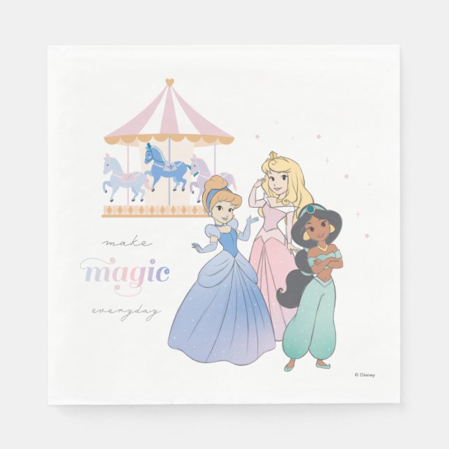 Serviette En Papier Princesse Disney | Faire la magie (Devant)