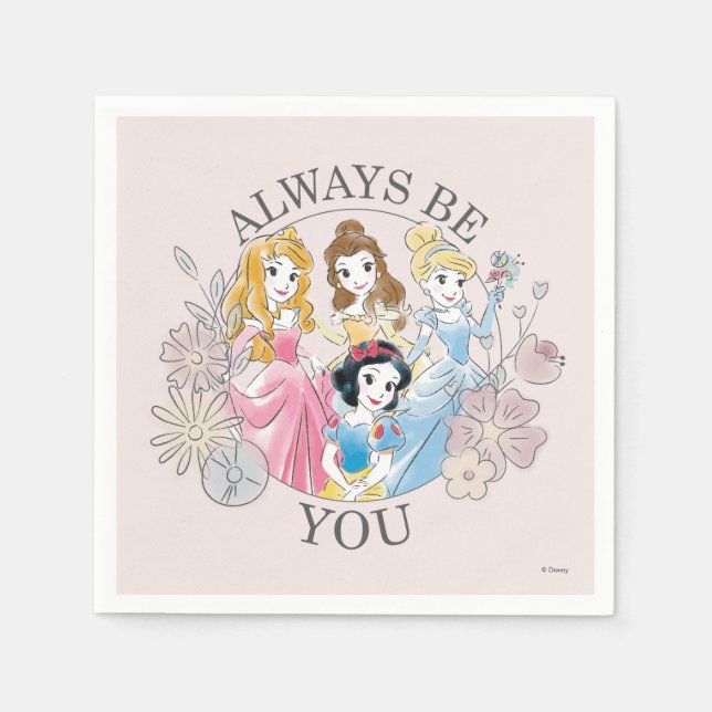 Serviette En Papier Princesse Disney | Soyez toujours vous (Devant)