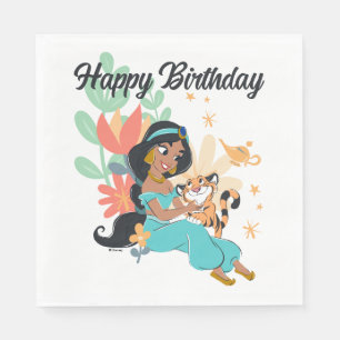 Serviette En Papier Princesse Jasmine & Rajah - Moments magiques