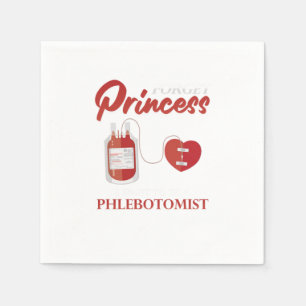 Serviette En Papier Princesse Phlebotomiste Phlebotomie Syringe Sang G