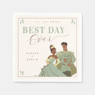 Serviette En Papier Princesse Tiana et Naveen Meilleur Mariage de jour