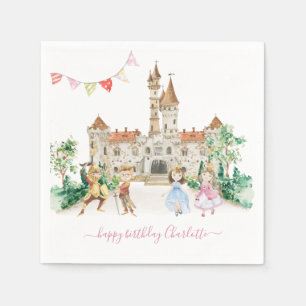 Serviette En Papier Princesses, Chevaliers et Dragons Fairy Tale Anniv