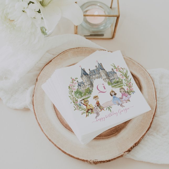 Serviette En Papier Princesses, Chevaliers et Dragons Fairy Tale Anniv (Créateur téléchargé)