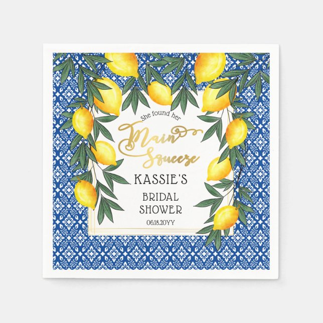 Serviette En Papier Principale Squeeze citrons Fête des mariées tropic (Devant)