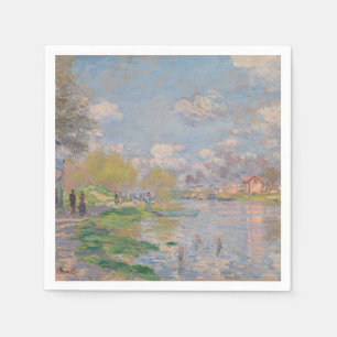 Serviette En Papier Printemps sur la Seine par Monet Impressionniste