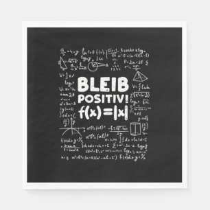 Serviette En Papier Professeur Cadeaux Bleib Enseignant Positiv Math
