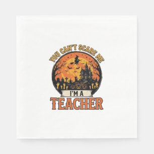 Serviette En Papier Professeur Halloween Vintage Drôle École Squeletti