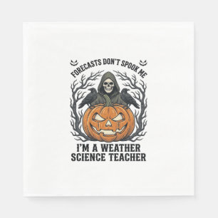 Serviette En Papier Professeur Météo Halloween Épouvantable Faucheur C