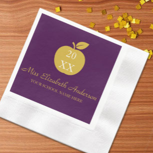 Serviette En Papier Professeur Remise de diplôme Apple