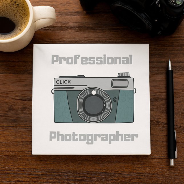 Serviette En Papier Professional Photographer Camera Photo Napkins (Créateur téléchargé)