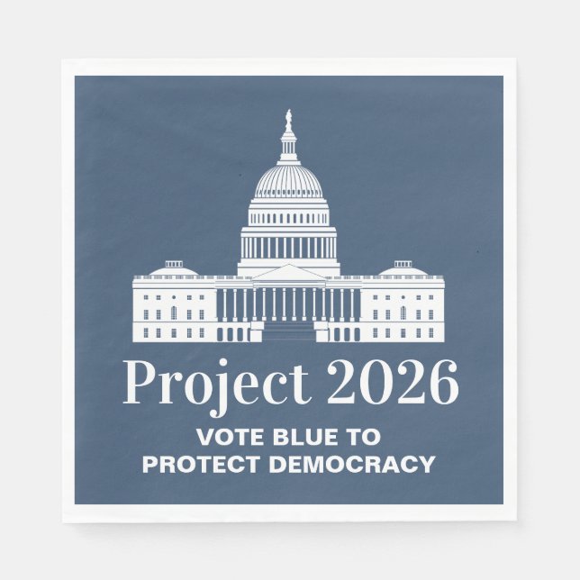 Serviette En Papier Project 2026 Vote for Democracy (Devant)