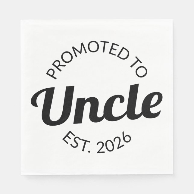 Serviette En Papier Promu À Oncle Est. 2026 I (Devant)