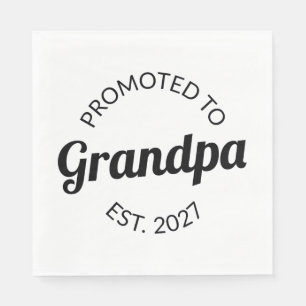 Serviette En Papier Promu Grand-papa dès 2027 Nouveau Papa Je suis