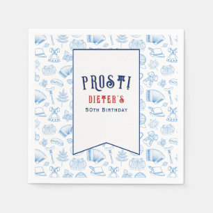 Serviette En Papier Prost ! Bière et Wiener Schnitzel Anniversaire all