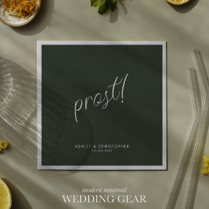 Serviette En Papier Prost! Vert mousse Minimal Cocktail pour toutes oc
