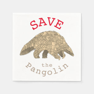 Serviette En Papier Protéger les pangolins et les droits des animaux m